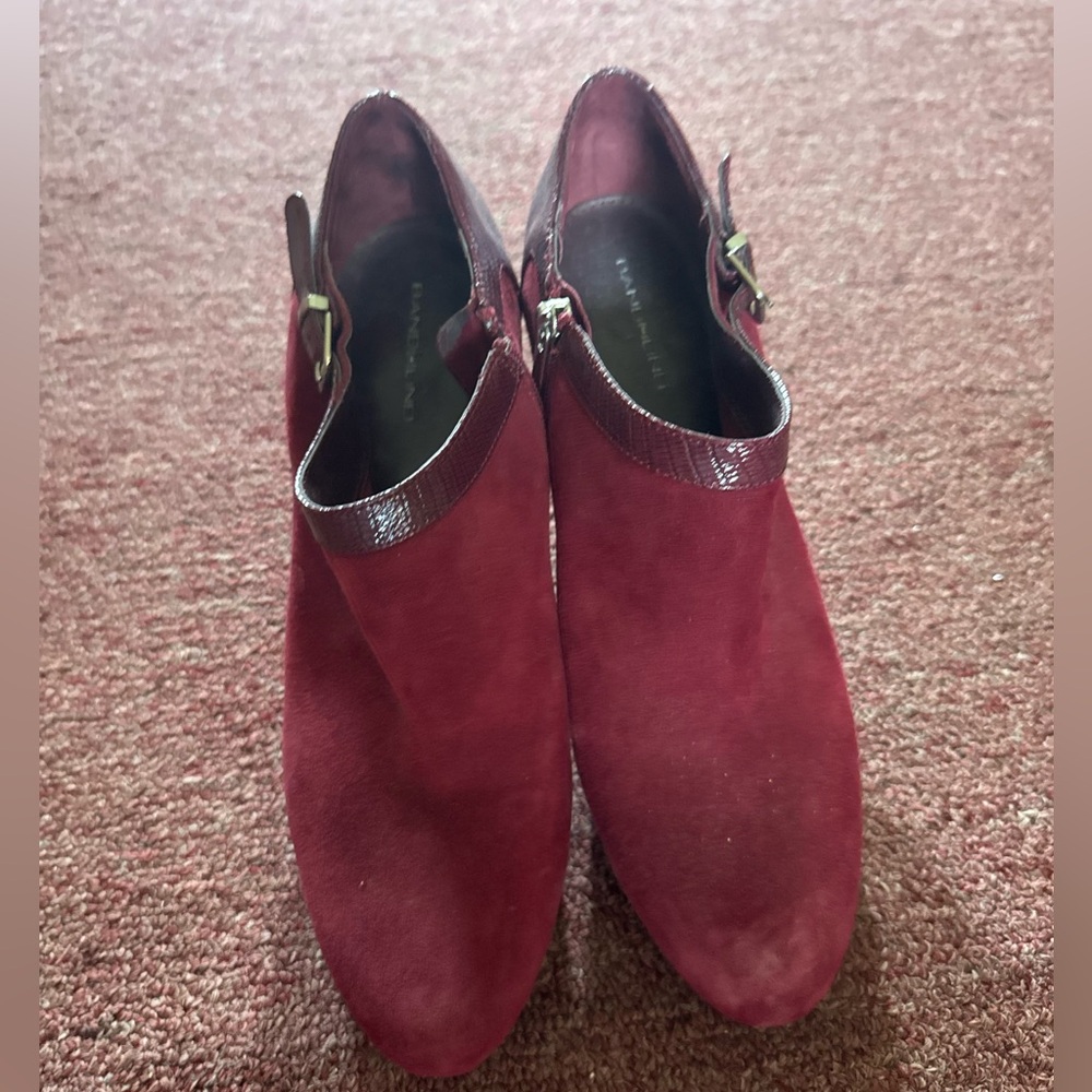 Red Suede Ankle Boots